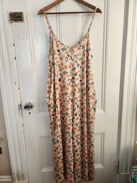 Emery Rose Pants - Emery Rose Yellow & Cream Floral Sunflower Wide Leg Jumpsuit Size 0XL